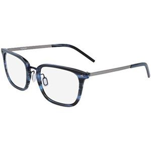 NEW FLEXON B2020 441 Blue Horn Flexible Titanium Eyeglasses 55mm w/Flexon Case